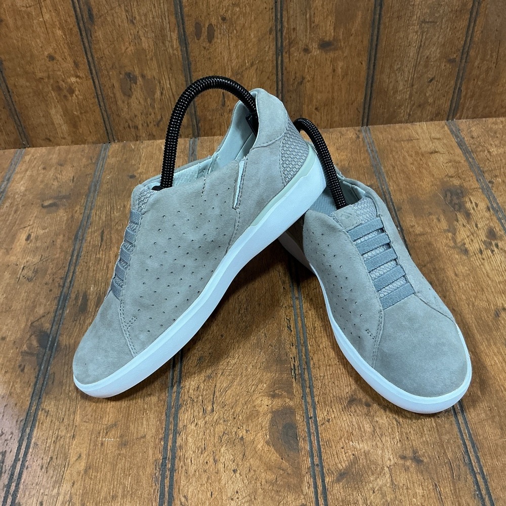 Women's Kizik Shoes Size 6.5 M Miami Gray Suede Slip On Loafer Sneakers Comfort